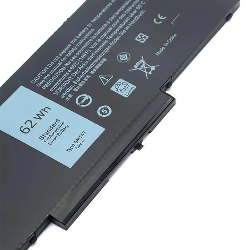 6MT4T Battery Label with 7.6V 62Wh 8180mAh Specifications