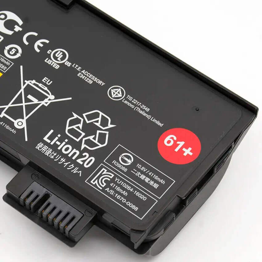 ThinkPad 61+ 01AV491 Battery 9 Pin Connector and Dual Latch Detail