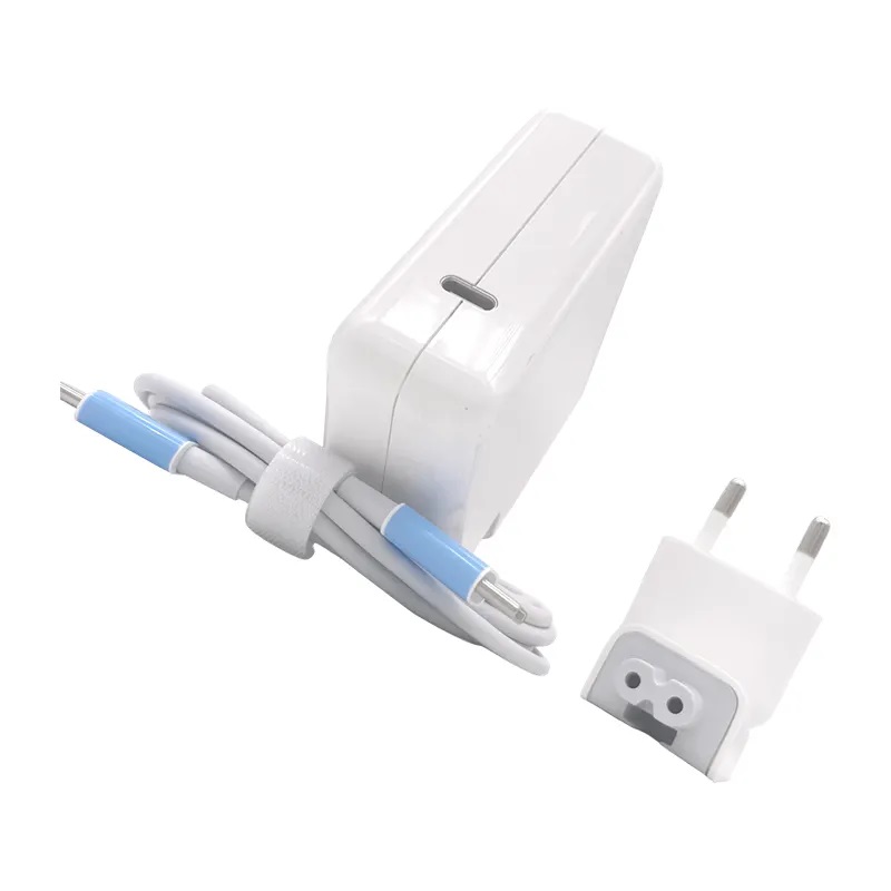 Universal 87W Type C Charger Fast Charging Dell XPS and iPhone side view