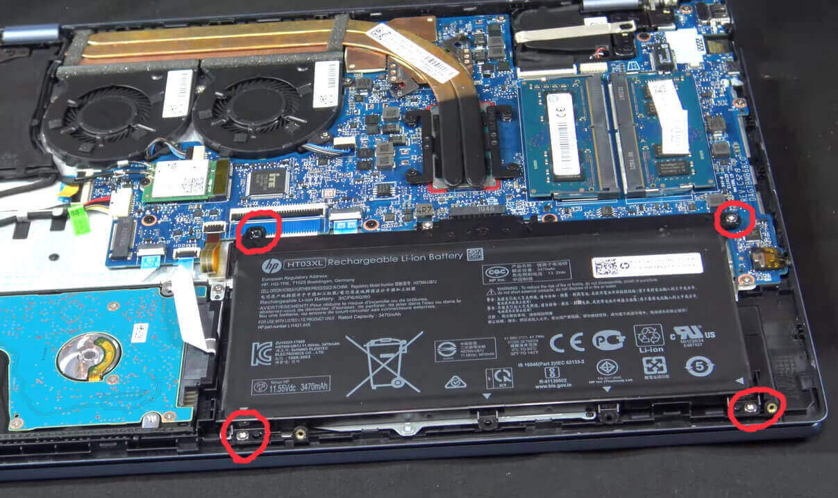 HP laptop battery replacement HT03XL 3
