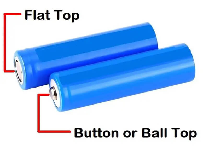 18650 battery FLAT TOP and BUTTON TOP CELLS