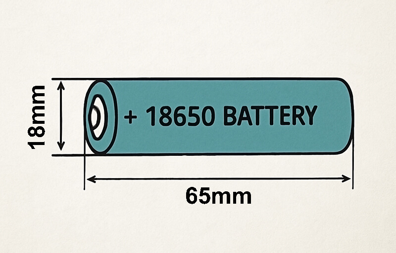18650 battery size