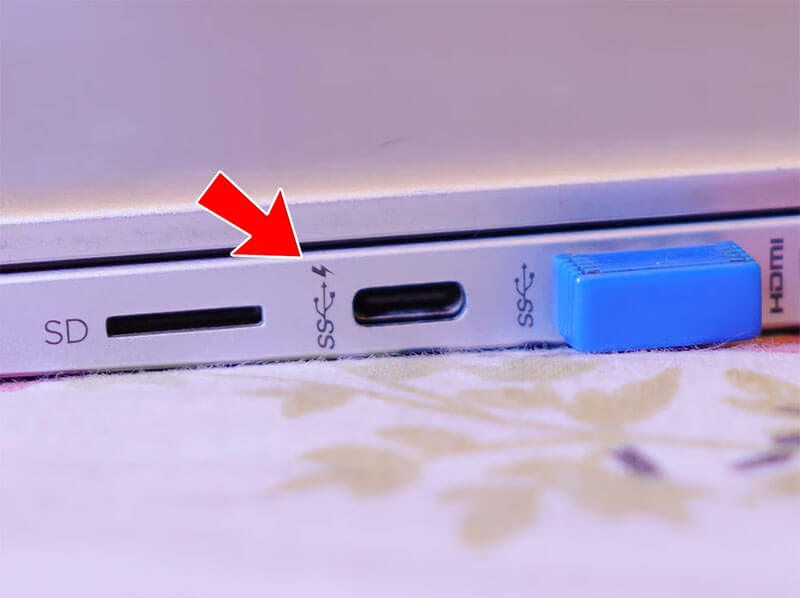 laptop battery not charging USB C Icon