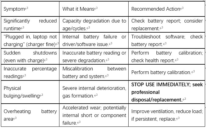 laptop battery not charging table 2 laptop battery not charging table 2