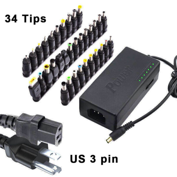96W Universal Adapter 12V 24V 1