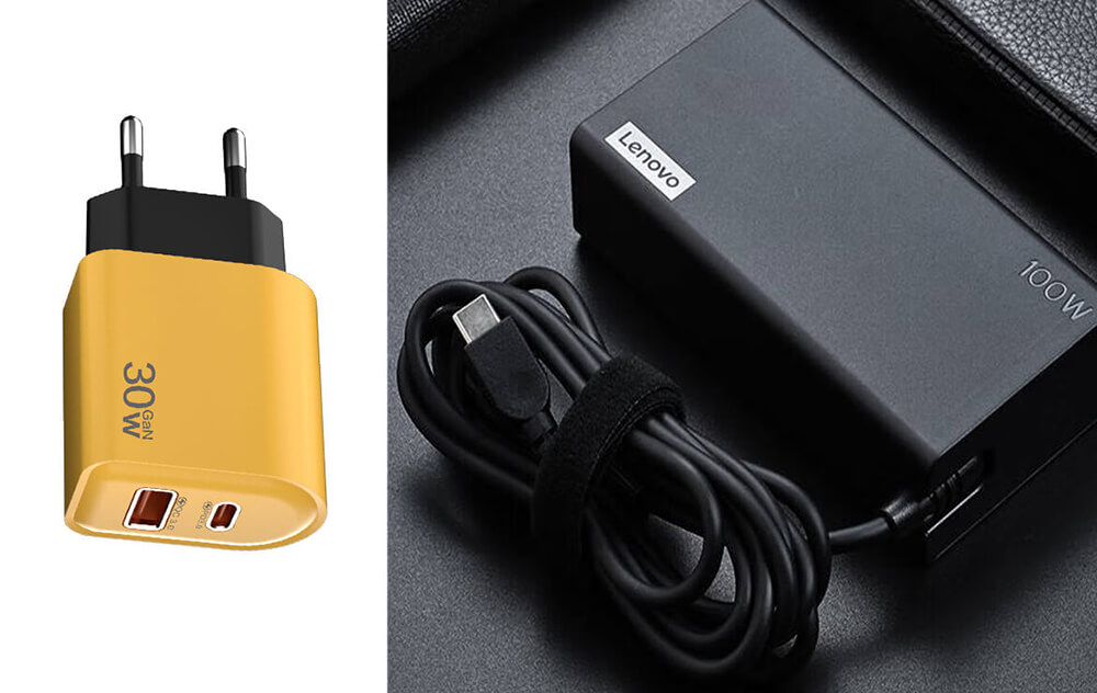 30W Phone Charger VS 100W Laptop Adatper