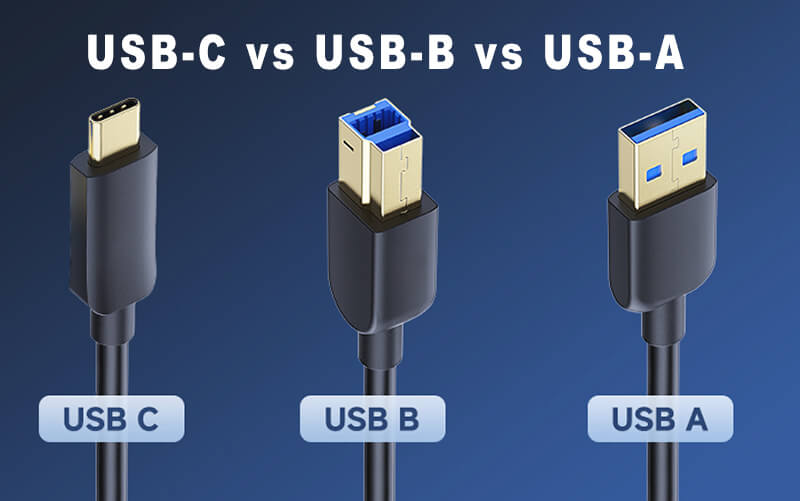 USB-C vs USB B vs USB A